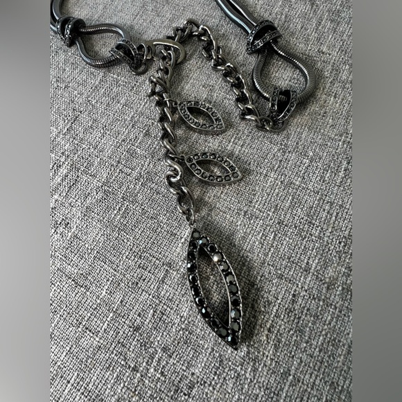 St. John Collection Swarovski Crystal Leaf Chain Belt - Picture 15 of 16